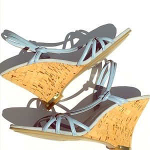 ENZO ANGIOLINI CORK WEDGE HEELS